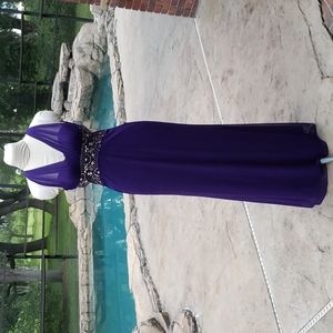 Gorgeous purple jeweled evening gown